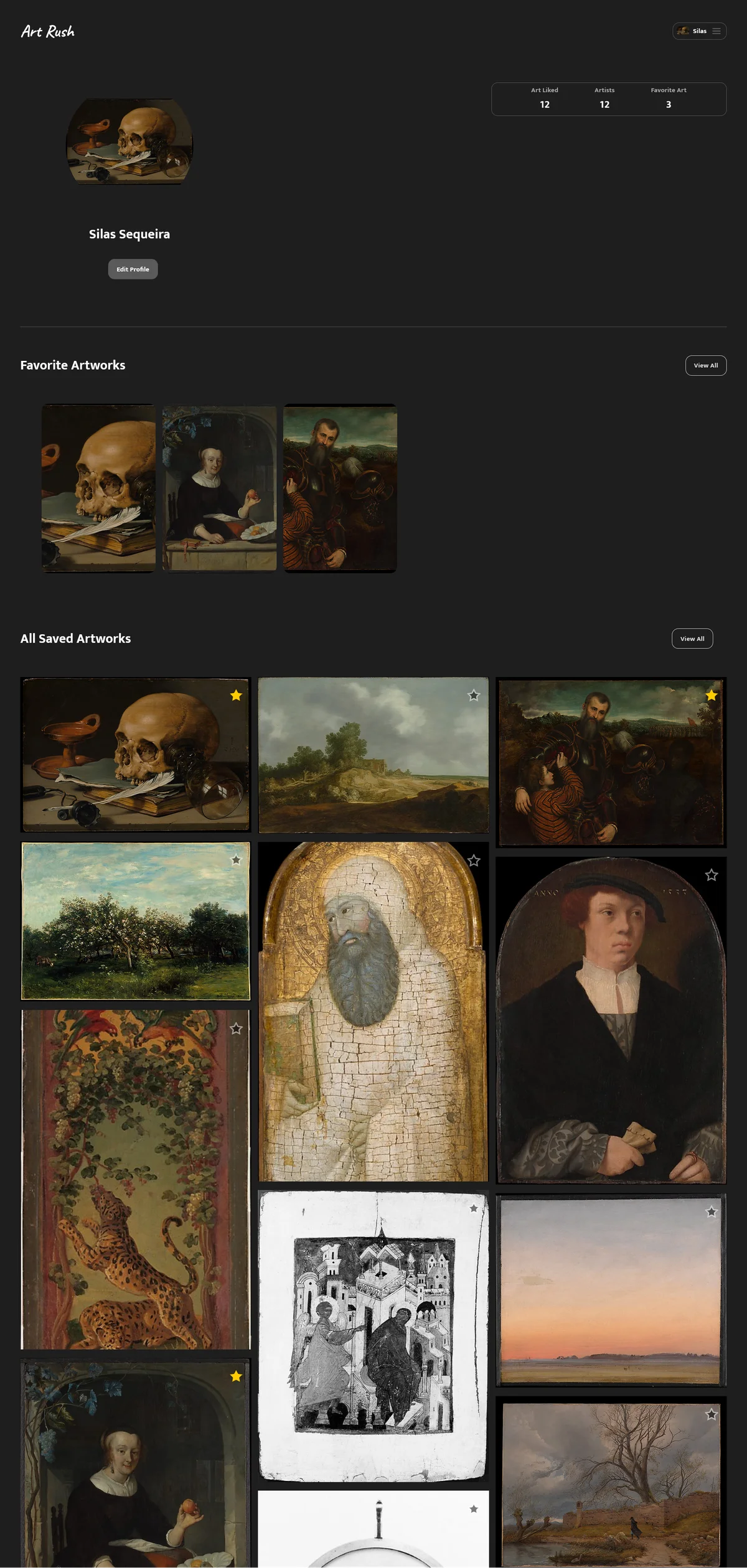 Art Rush Website feature preview
