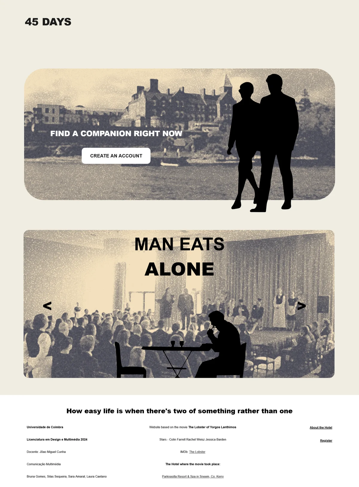 Preview of 45 Days Website project